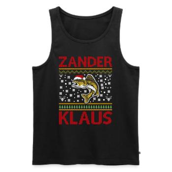 Lustiges Angler Outfit Weihnachten - Männer Premium Bio Tank Top - Schwarz - Vorne - Michal (187cm)
