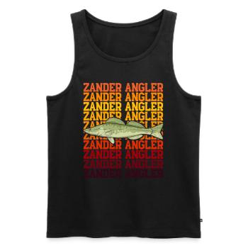 Angler Outfit ZANDER ANGLER Geburtstag Angeln - Männer Premium Bio Tank Top - Schwarz - Vorne - Michal (187cm)
