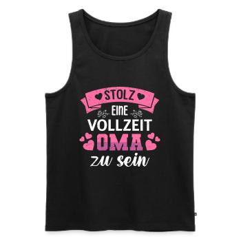 Omi STOLZ EINE VOLLZEIT OMA ZU SEIN Lustiges - Männer Premium Bio Tank Top - Schwarz - Vorne - Michal (187cm)