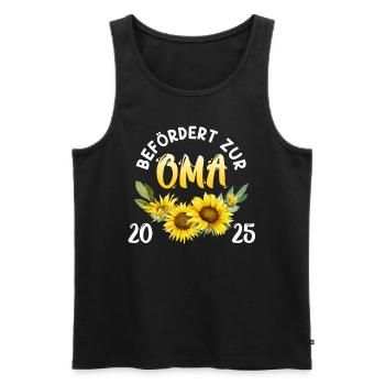 Großmutter BEFÖRDERT ZUR OMA 2025 Omi Rente - Männer Premium Bio Tank Top - Schwarz - Vorne - Michal (187cm)