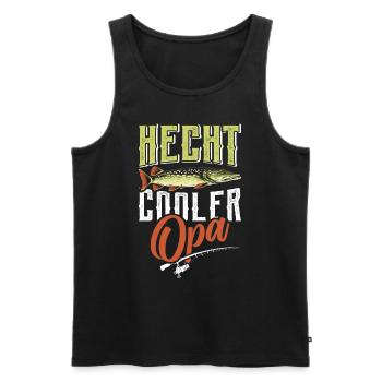 Angler Outfit HECHT COOLER OPA Lustiges Großvater - Männer Premium Bio Tank Top - Schwarz - Vorne - Michal (187cm)