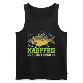 Angeln Hobby KARPFEN FLÜSTERER Lustiges Angler - Männer Premium Bio Tank Top - Schwarz - Vorne - Michal (187cm)