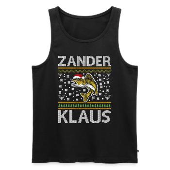 Lustiges Angler Outfit Weihnachten - Männer Premium Bio Tank Top - Schwarz - Vorne - Michal (187cm)