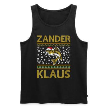 Lustiges Angler Outfit Weihnachten - Männer Premium Bio Tank Top - Schwarz - Vorne - Michal (187cm)