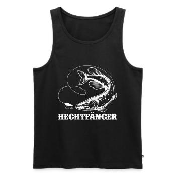 HECHT FÄNGER Lustiges Hecht Angeln Hobby Angler - Männer Premium Bio Tank Top - Schwarz - Vorne - AI Model Male 178 light (178cm)