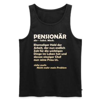 PENSIONÄR EHEMALIGER HELD DER ARBEIT Lustiges - Männer Premium Bio Tank Top - Schwarz - Vorne - Michal (187cm)