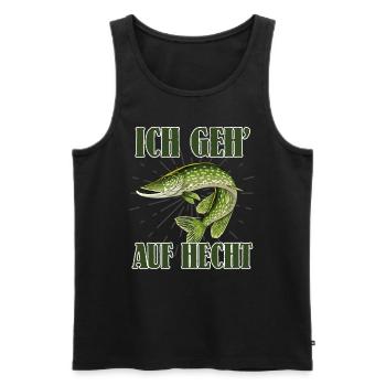 Hecht Angler ICH GEH AUF HECHT Lustiges Angeln - Männer Premium Bio Tank Top - Schwarz - Vorne - Michal (187cm)