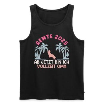 RENTE 2025 JETZT BIN ICH VOLLZEIT OMA Lustiges - Männer Premium Bio Tank Top - Schwarz - Vorne - Michal (187cm)