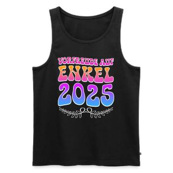 Oma VORFREUDE AUF ENKEL 2025 Großmutter Bald - Männer Premium Bio Tank Top - Schwarz - Vorne - AI Model Male 178 light (178cm)