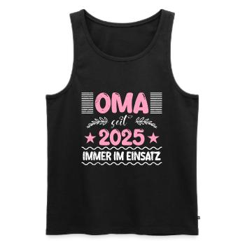 OMA SEIT 2025 IMMER IM EINSATZ Lustiges - Männer Premium Bio Tank Top - Schwarz - Vorne - Michal (187cm)