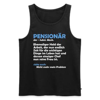 PENSIONÄR EHEMALIGER HELD DER ARBEIT Lustiges - Männer Premium Bio Tank Top - Schwarz - Vorne - Michal (187cm)
