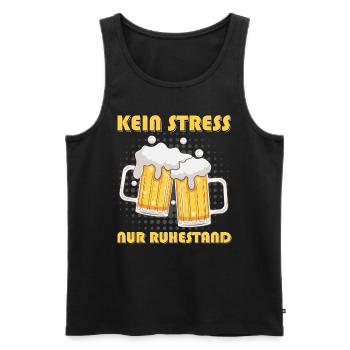 Rentner KEIN STRESS NUR RUHESTAND Lustiges - Männer Premium Bio Tank Top - Schwarz - Vorne - Michal (187cm)