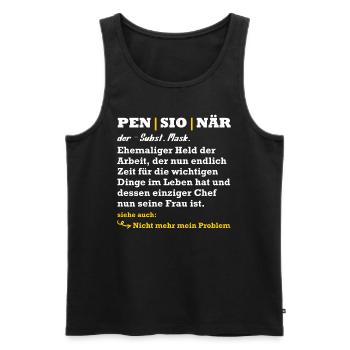 PENSIONÄR EHEMALIGER HELD DER ARBEIT Lustiges - Männer Premium Bio Tank Top - Schwarz - Vorne - Michal (187cm)