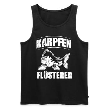 KARPFEN FLÜSTERER Lustiges Angler Geburtstags - Männer Premium Bio Tank Top - Schwarz - Vorne - Michal (187cm)
