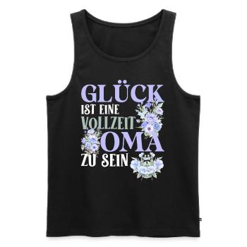 Omi GLÜCK IST EINE VOLLZEIT OMA ZU SEIN Geburtstag - Männer Premium Bio Tank Top - Schwarz - Vorne - Michal (187cm)