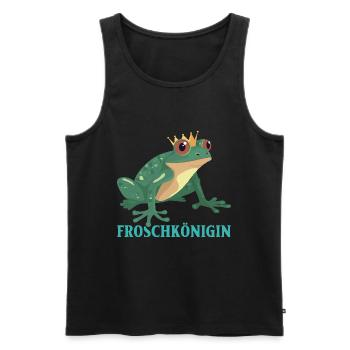 Karneval FROSCHKÖNIGIN Lustiges Frosch Kostüm - Männer Premium Bio Tank Top - Schwarz - Vorne - AI Model Male 178 light (178cm)