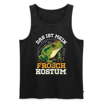 Karneval Party Frösche DAS IST MEIN FROSCHKOSTÜM - Männer Premium Bio Tank Top - Schwarz - Vorne - Michal (187cm)