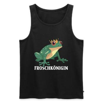 Karneval FROSCHKÖNIGIN Lustiges Frosch Kostüm - Männer Premium Bio Tank Top - Schwarz - Vorne - AI Model Male 178 light (178cm)
