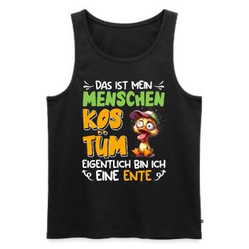 Fasching Party Enten DAS IST MEIN MENSCHEN KOSTÜM - Männer Premium Bio Tank Top - Schwarz - Vorne - Michal (187cm)
