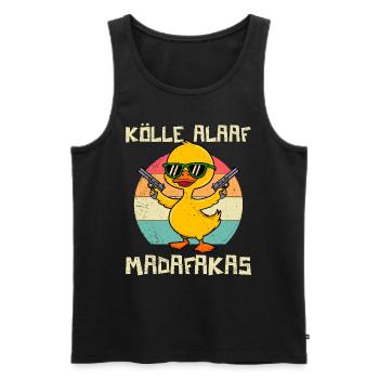 Karneval Köln KÖLLE ALAAF MADAFAKAS Lustiges - Männer Premium Bio Tank Top - Schwarz - Vorne - AI Model Male 178 light (178cm)