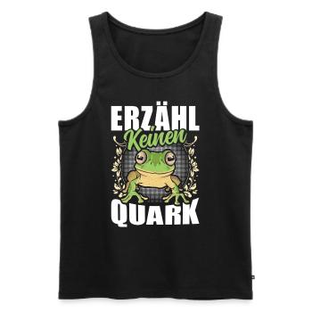 Froschkostüm Karneval ERZÄHL KEINEN QUARK Lustig - Männer Premium Bio Tank Top - Schwarz - Vorne - AI Model Male 178 light (178cm)