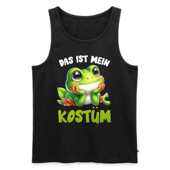 Karneval Party Frosch DAS IST MEIN FROSCH KOSTÜM - Männer Premium Bio Tank Top - Schwarz - Vorne - Michal (187cm)