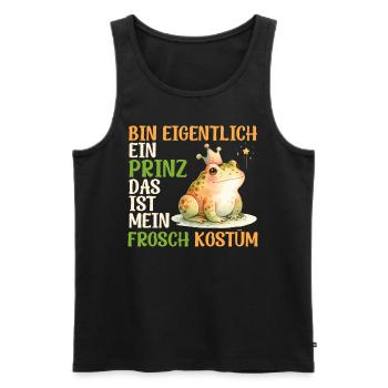 Karneval Frösche BIN EIGENTLICH EIN PRINZ FROSCH - Männer Premium Bio Tank Top - Schwarz - Vorne - AI Model Male 178 light (178cm)