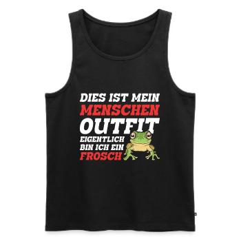 Froschkostüm Karneval Party DAS IST MEIN MENSCHEN - Männer Premium Bio Tank Top - Schwarz - Vorne - Michal (187cm)