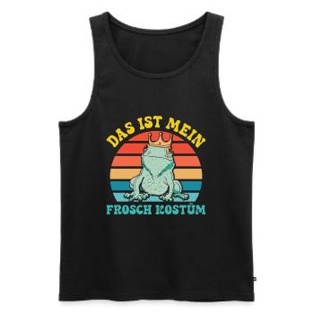 Karneval Party Frösche DAS IST MEIN FROSCHKOSTÜM - Männer Premium Bio Tank Top - Schwarz - Vorne - Michal (187cm)