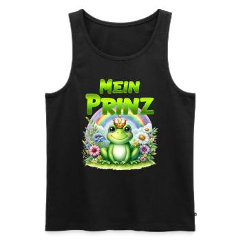 Froschkostüm Karneval MEIN PRINZ Lustiges - Männer Premium Bio Tank Top - Schwarz - Vorne - Michal (187cm)