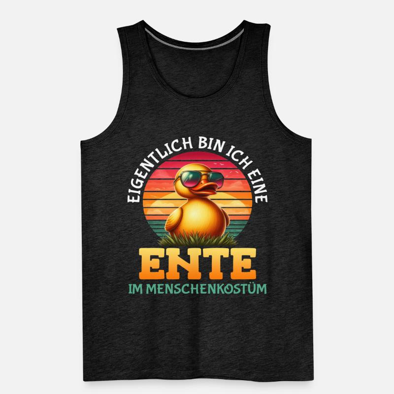 Karneval EIGENTLICH BIN ICH EINE ENTE IM MENSCHEN Männer Premium Bio Tank Top