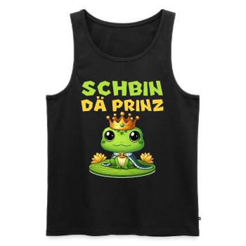 Karneval Kostüm SCHBIN DÄ PRINZ Lustiges - Männer Premium Bio Tank Top - Schwarz - Vorne - Michal (187cm)