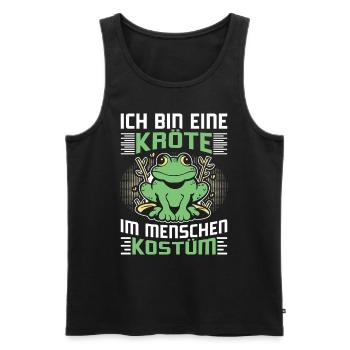 Karneval Kostüm Party BIN EINE KRÖTE DAS IST MEIN - Männer Premium Bio Tank Top - Schwarz - Vorne - Michal (187cm)