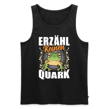 Froschkostüm Karneval ERZÄHL KEINEN QUARK Lustig - Männer Premium Bio Tank Top - Schwarz - Vorne - AI Model Male 178 light (178cm)