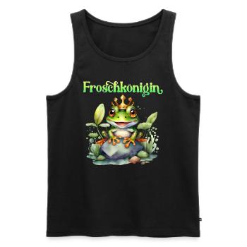 Froschkostüm FROSCHKÖNIGIN Lustiges Karneval - Männer Premium Bio Tank Top - Schwarz - Vorne - Michal (187cm)
