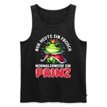 Karneval Party NUR HEUTE EIN FROSCH NORMALERWEISE - Männer Premium Bio Tank Top - Schwarz - Vorne - Michal (187cm)