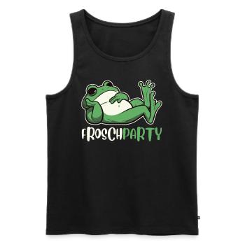 Froschkostüm Karneval Party FROSCHPARTY Lustiges - Männer Premium Bio Tank Top - Schwarz - Vorne - Michal (187cm)
