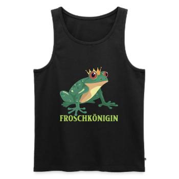 Karneval FROSCHKÖNIGIN Lustiges Frosch Kostüm - Männer Premium Bio Tank Top - Schwarz - Vorne - AI Model Male 178 light (178cm)