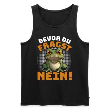 Karneval Kostüm BEVOR DU FRAGST NEIN! Lustiges - Männer Premium Bio Tank Top - Schwarz - Vorne - AI Model Male 178 light (178cm)