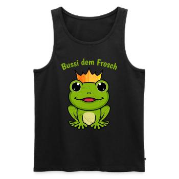 Karneval Party Kostüm BUSSI DEM FROSCH Lustiges - Männer Premium Bio Tank Top - Schwarz - Vorne - Michal (187cm)