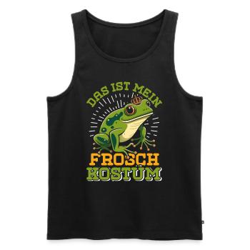 Karneval Party Frösche DAS IST MEIN FROSCHKOSTÜM - Männer Premium Bio Tank Top - Schwarz - Vorne - Michal (187cm)