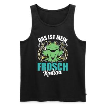 Karneval Party Frösche DAS IST MEIN FROSCHKOSTÜM - Männer Premium Bio Tank Top - Schwarz - Vorne - Michal (187cm)