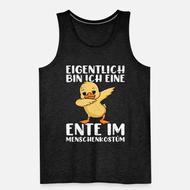 Karneval EIGENTLICH BIN ICH EINE ENTE IM MENSCHEN Männer Premium Bio Tank Top