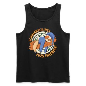 Abi Schulabschluss 2025 Erledigt Abiturient Lustig - Männer Premium Bio Tank Top - Schwarz - Vorne - Michal (187cm)