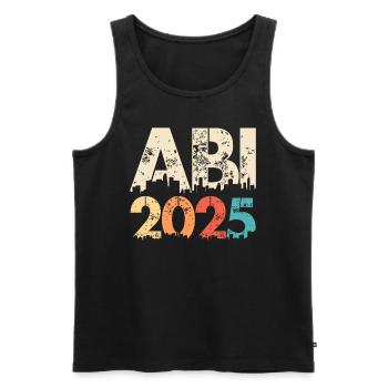 ABI 2025 Abitur Abschluss Lustiges Abiturienten - Männer Premium Bio Tank Top - Schwarz - Vorne - AI Model Male 178 light (178cm)