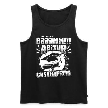 ABITUR GESCHAFFT!! Abi Geschafft Lustiges - Männer Premium Bio Tank Top - Schwarz - Vorne - Michal (187cm)