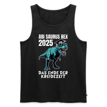 ABI SAURUS REX 2025 DAS ENDE DER KREIDEZEIT Lustig - Männer Premium Bio Tank Top - Schwarz - Vorne - Michal (187cm)