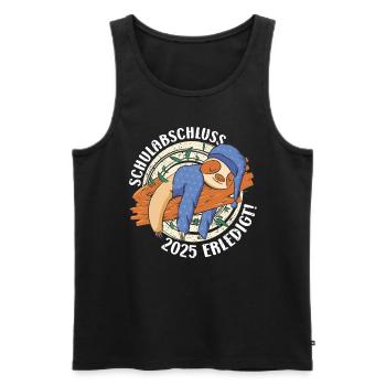 Abi Schulabschluss 2025 Erledigt Abiturient Lustig - Männer Premium Bio Tank Top - Schwarz - Vorne - Michal (187cm)