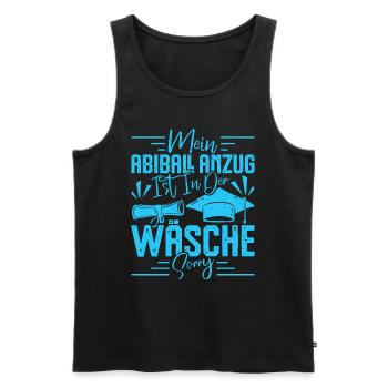 Abitur MEIN ABIBALL ANZUG IST IN DER WÄSCHE Lustig - Männer Premium Bio Tank Top - Schwarz - Vorne - Michal (187cm)