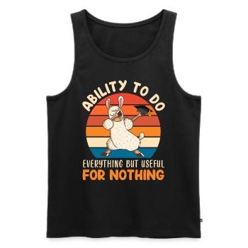 Abitur ABILITY ZU ALLEM FÄHIG Lustiges - Männer Premium Bio Tank Top - Schwarz - Vorne - Michal (187cm)